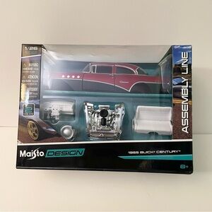 Maisto Design Assembly Line 1955 Buick Century Metal Model Kit Red 1/26
